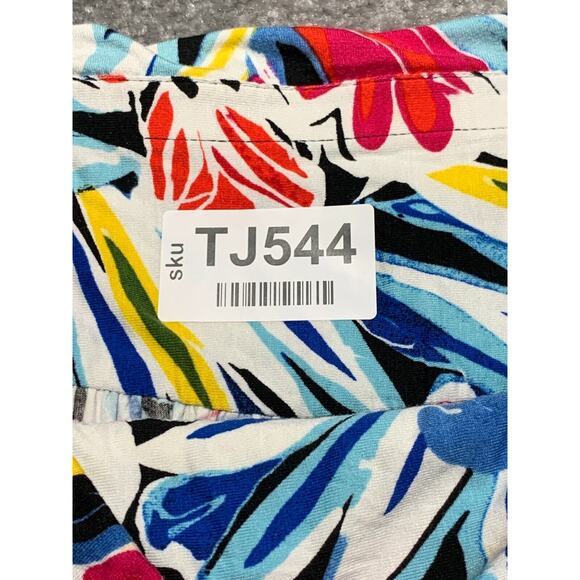 Lane Bryant A Line Skirt Women Size 22/24 Multicolor Floral Ruched Pull On NWT - Picture 10 of 10